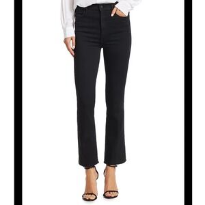 MOTHER | The Hustler High Rise Ankle Fray Flare Denim Jeans, Not Guilty, Size 28